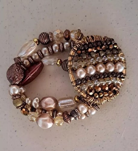 Treska copper beaded charm - copper,