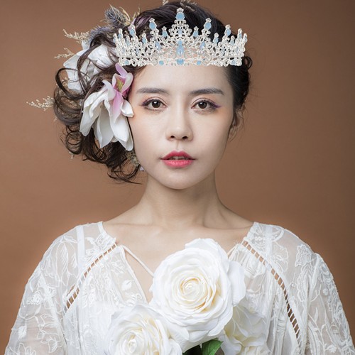 Rhinestone crown headband - ,