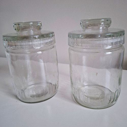 Set clear pressed glass - 2,