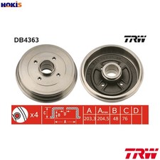2x BRAKE DRUM DB4363 FOR