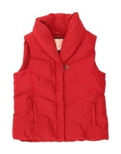 JOULES Womens Padded Gilet UK 14 Large Red Polyester CH09