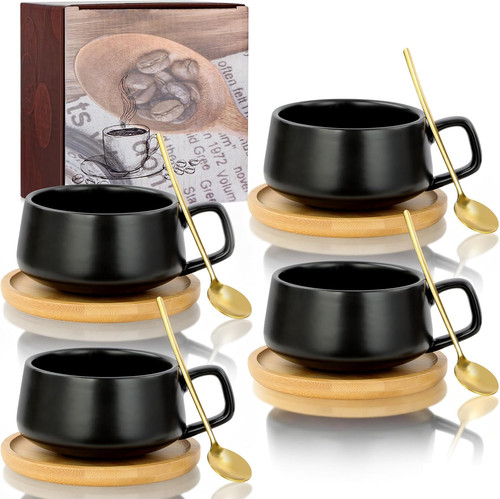 Cappuccino cup saucer set - cappuccino,