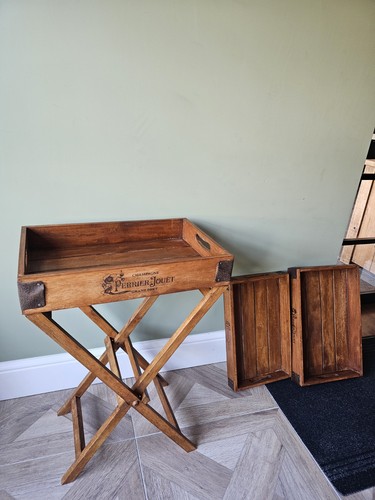 Butlers tray stand - tray, vintage