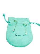 Tiffany & Co. Sterling Silver 6mm Pearl Drop Dangle Post Earrings - Pouch - A