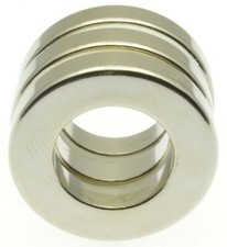 2 of 28mm x 5mm with 16mm Hole Strong Ring Magnets 8.5Kg Pull Magnet Magnetic