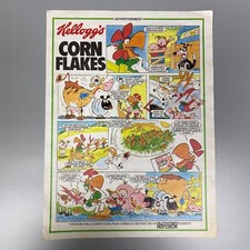 KELLOGG'S CORN FLAKES COMIC STRIP CARTOON NETWORK 1998 VINTAGE RETRO ADVERT