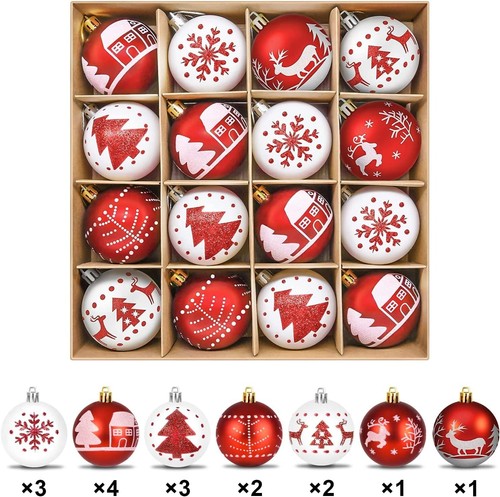 Christmas baubles plastic - christmas, set