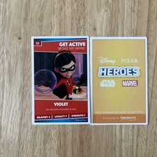 Sainsbury’s Heroes Yellow Back Card 32 Violet 