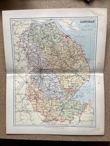 Antique map lincoln - antique,