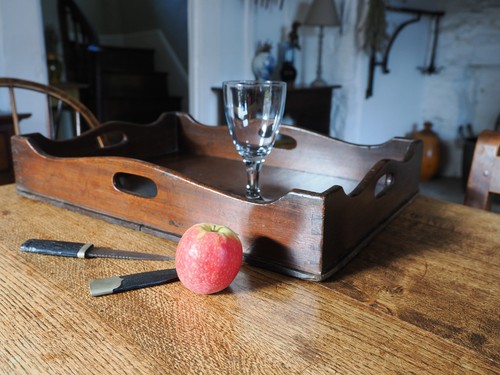 Antique georgian butlers - antique, tray