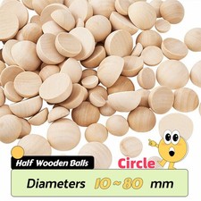 Unfinished Half Wooden Beads