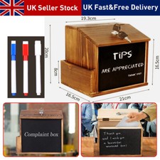 Wooden Suggestion Box Tip Jar