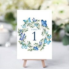 Blue Butterfly Floral Wedding