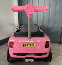 Kids Personalised Number Plates Front/Rear fits Mini Cooper Push Along/Buggy Car