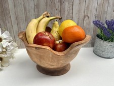 Small Wooden Fruit Bowl Wood