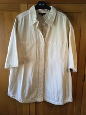 Next Cream Denim Shirt, Size