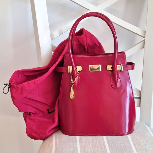 Lancel gloss red leather box - gloss,