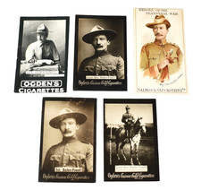 Collection Of Five Antique Old Early 1900's Lord Baden Powell Cigarette Cards