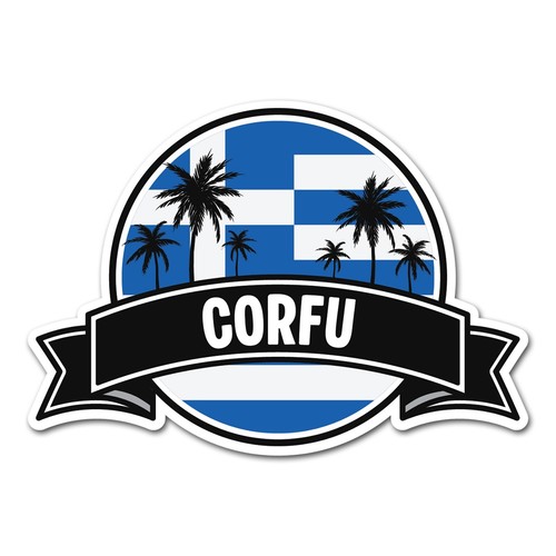 10cm corfu vinyl stickers - 2,