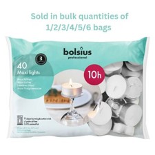 Bolsius Maxi Giant Tealights Candles 10 Hr Tea Lights BULK Weddings Events UK