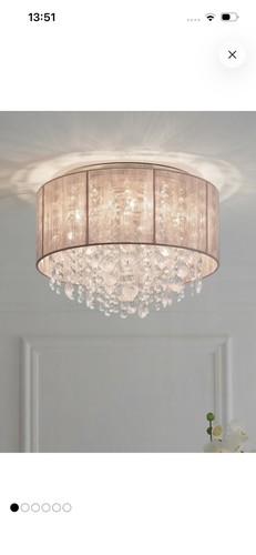 Next flush ceiling light pink - next,