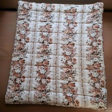 Vintage retro 70`s flower power polyester bed topper quilt 63" long x 56" wide