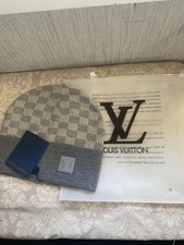 Louis Vuitton Grey LV Beanie with Tags and Dustbag