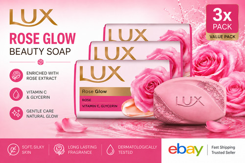 Lux rose glow soap - 3x,