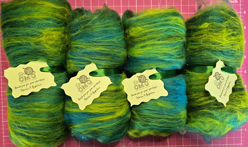 100g hand carded merino - 100g,