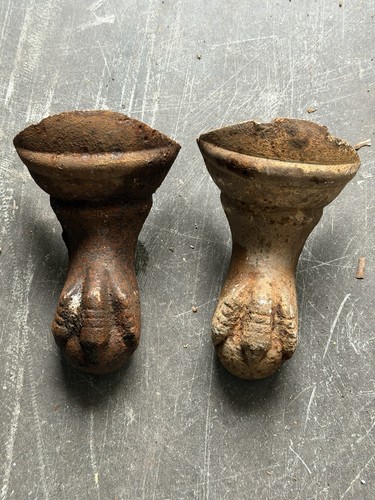 Pair rare antique cast - rare,