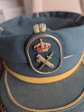 Spanish Police Guardia Civil Kepi Hat Size 57 Green With Badge Madrid Used