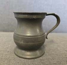 Vintage Antique Pewter Tankard
