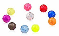 Barbell Horseshoe Bar Ring Spare Replacement Bead Ball Balls UV Plastic 2X/5X