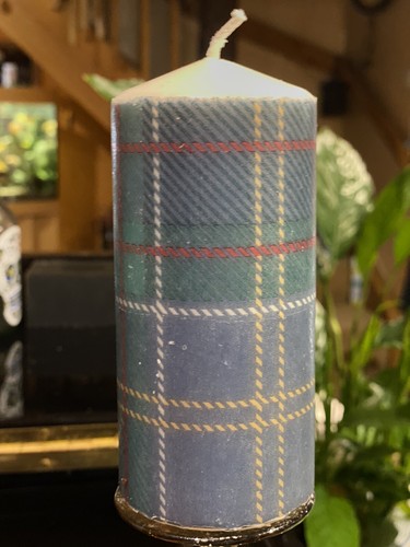 Tartan teal green hand - teal,
