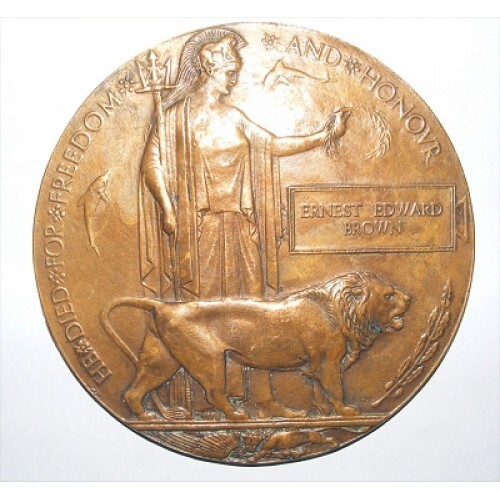 Ww1 death penny plaque ernest - ww1,
