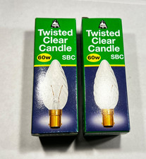 Clear Twisted Candle Lamps x 2