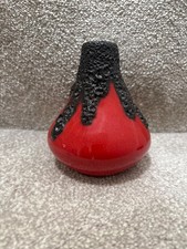 Roth Keramik Red Fat Lava Vase German Pottery 110 12cm bud vase