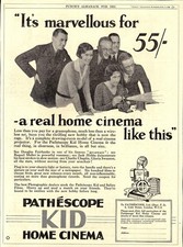 1931 Advert for the Pathescope 'KID' Home Cinema Original Art Deco Era Print Ad