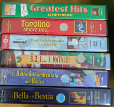 Italian VHS Tapes 6x Movies for Kids (including 4x Disney)