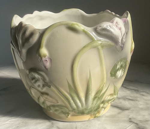 Vintage majolica planter - vintage,