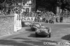VERY RARE 1953 British Empire Trophy, Winning Aston Martin DB3S - B&W Photo