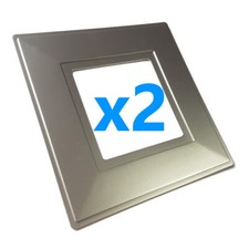 2x Silver Single Light Switch