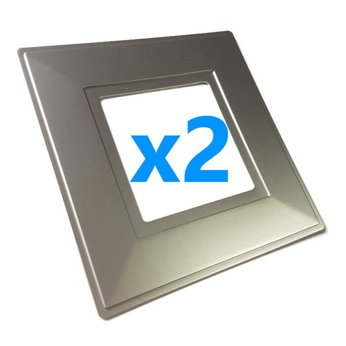 Silver single light switch - 2x,