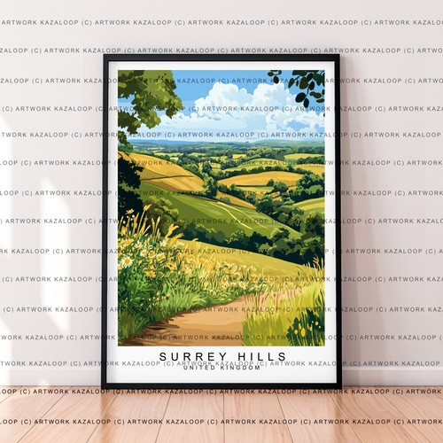 Surrey hills unframed - hills,