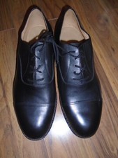 RAF MENS BLACK LEATHER OFFICERS SHOES SIZE 13L WIDE FIT RAF ISSUE NEW NO BOX