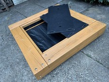wooden sand pit with lid