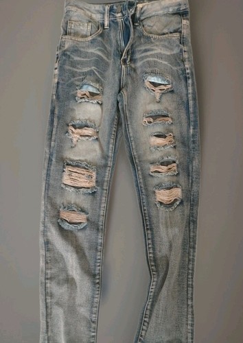 Ripped jeans blue and grey - ripped, w28
