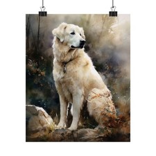 Kuvasz Dog Art Print, Dog Wall