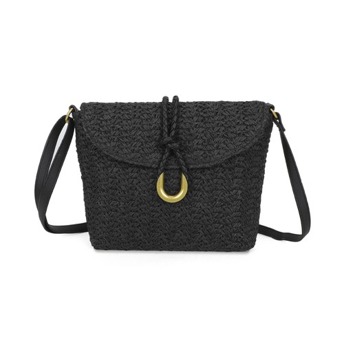 Ladies straw crossbody bag - crossbody,