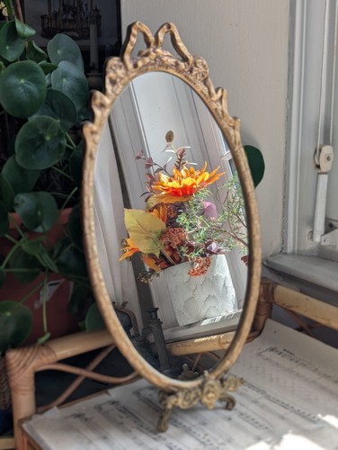 Vintage oval mirror french - vintage,